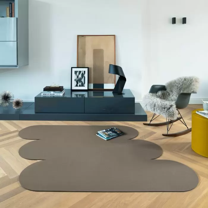 RUGMRZ Teppich Rutschstopp Teppiche, Dämm- & Schutzmatten Grau-schwarzer  Sofateppich abstrakte Tuschemalerei dekorative Schalldämmung Teppich Modern