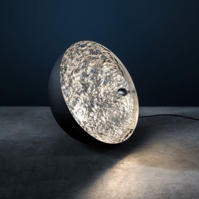 Bodenleuchte Stchu-Moon 01 - silber - Ø 40 cm