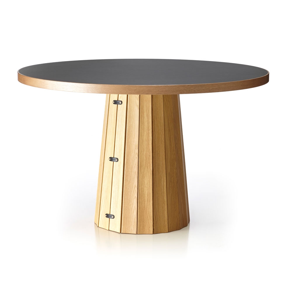 Container Table Top Linoak pewter - Holzverkleidung geölt