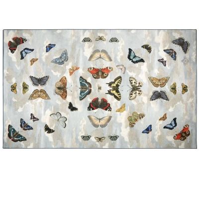 Designers Guild -  Teppich Mirrored Butterflies Sky, Design: John Derian