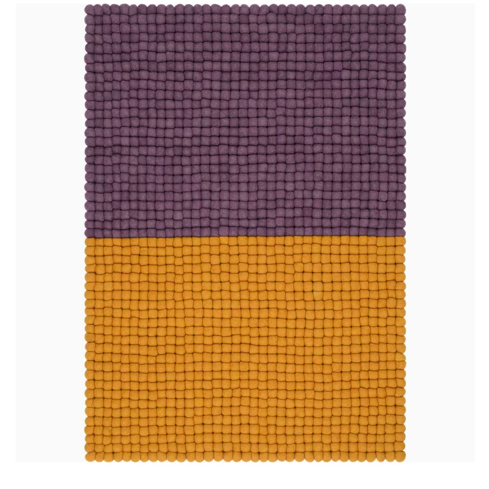 Contrast - violett/ ockergelb - 70x100cm