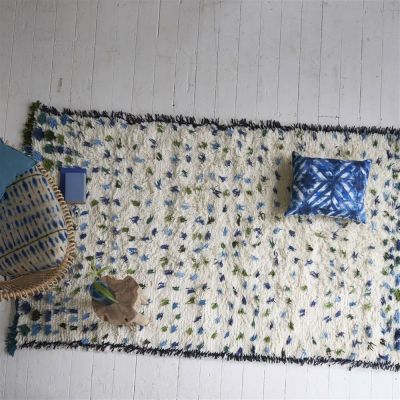 Designers Guild Hochflorteppich Valais Cobalt