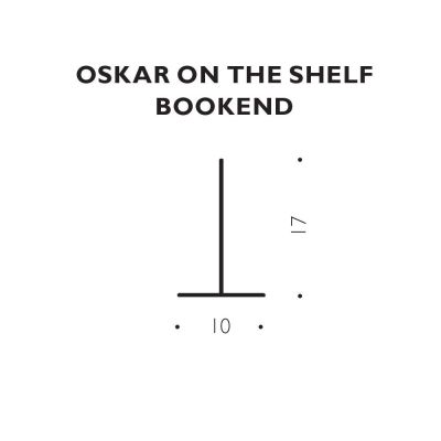 Ingo Maurer Oskar on the Shelf Bookend, Abmessungen in cm