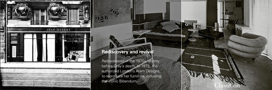 Eileen Gray präsentierte den Bibendum Sessel erstmals in ihrer Galerie Jean Désert